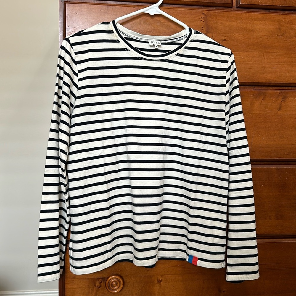 Kule Modern Navy Stripe Long Sleeve sz M